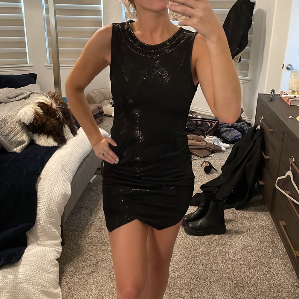Black Embellished Dress- ASTR